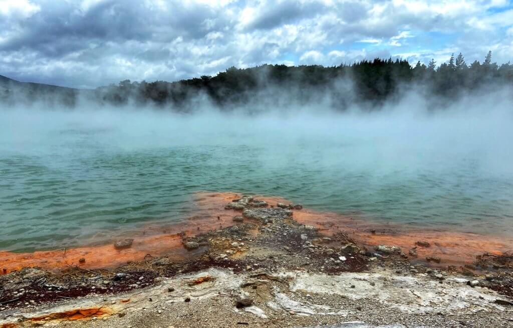 Champagne Pool at Wai-o-Tapu Geothermal Park, Rotorua, New Zealand