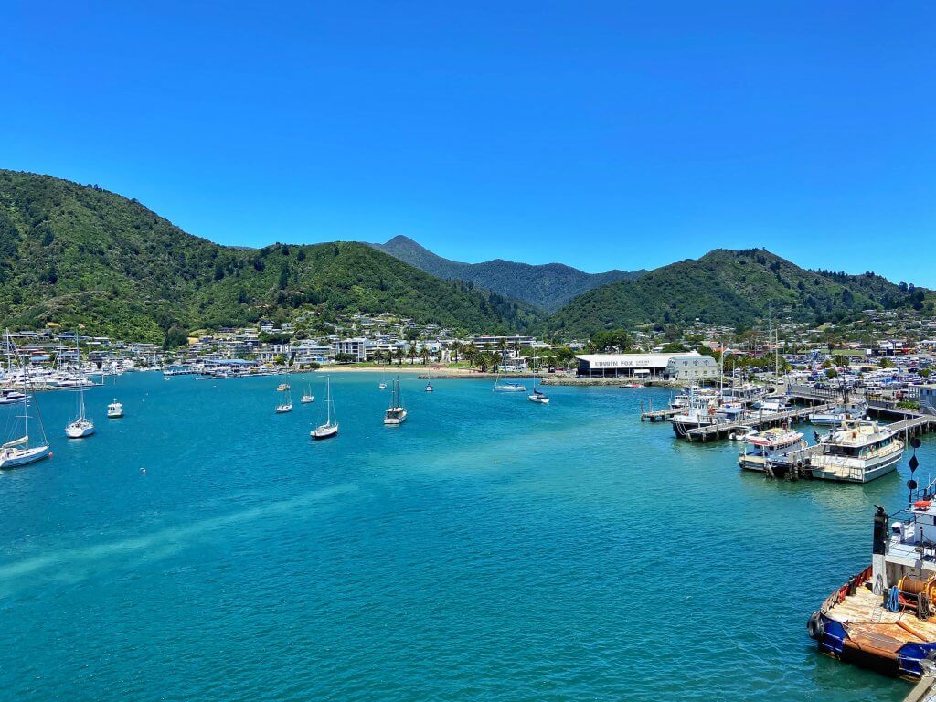 View of the Picton Harbour from the Interislander Ferry