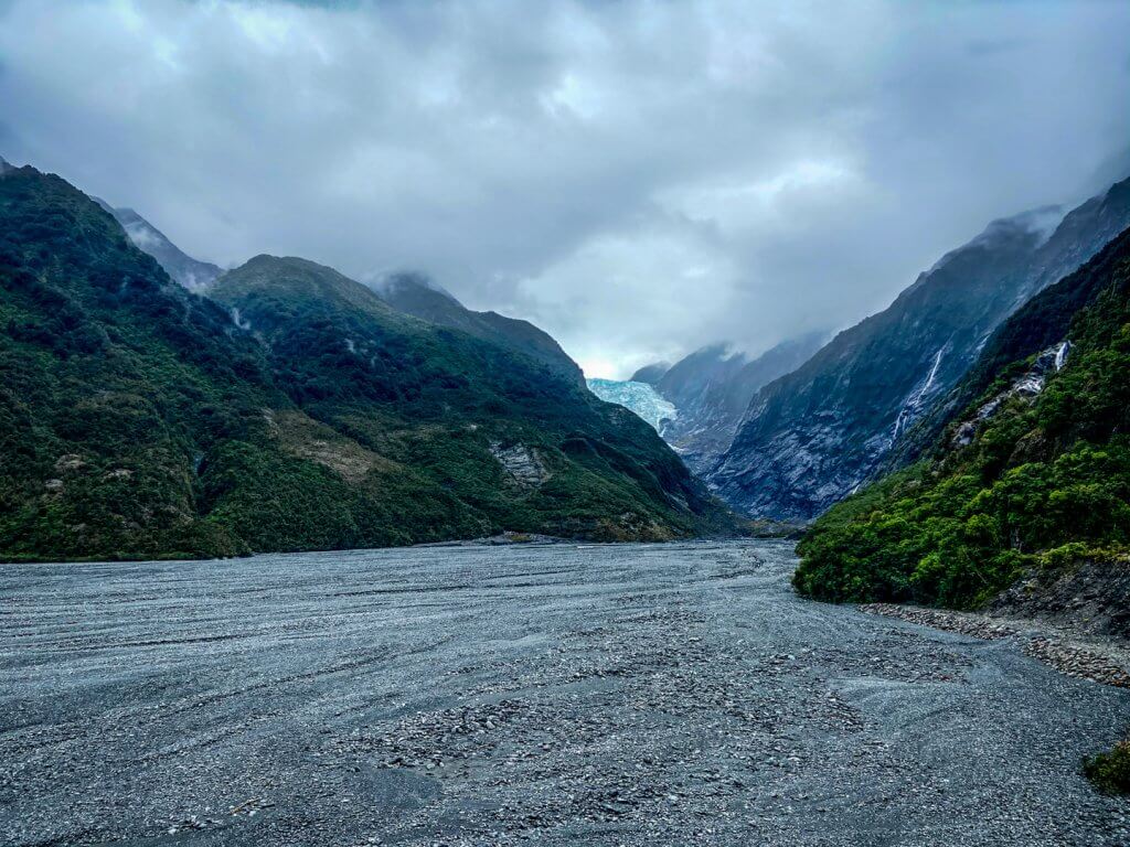 Way to Franz Josef Glacier Terminal face during the New Zealand Road Trip through South Siland