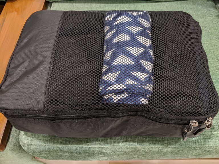 Travel Packing Tip- Clothes should be rolled and placed in packing cubes for better organisation