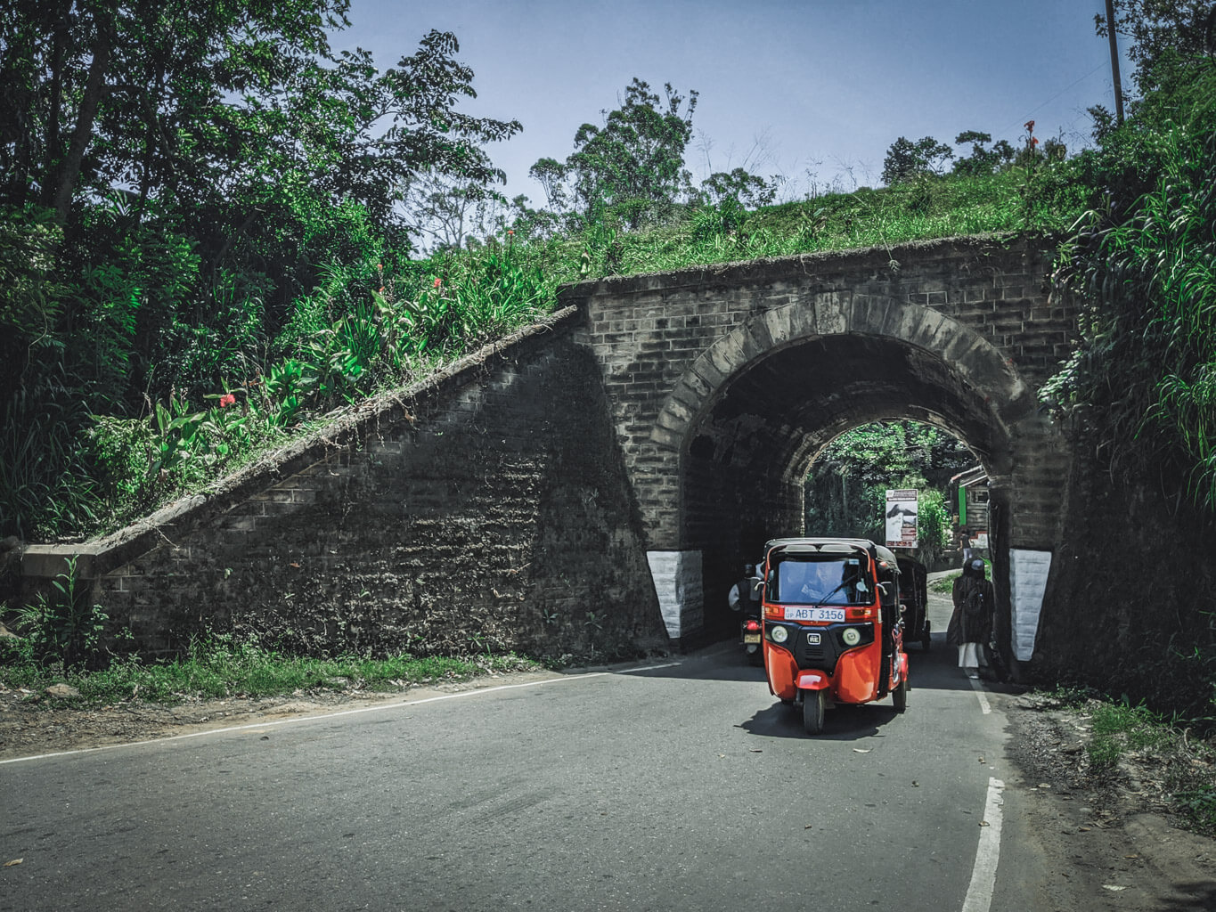 Auto under bridge in Ella, Sri lanka