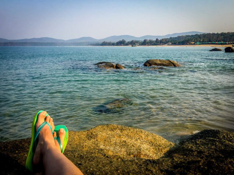 Agonda Beach Rocks in Goa, India