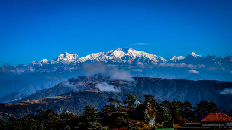 The Himalayas from the Sandakphu Trek