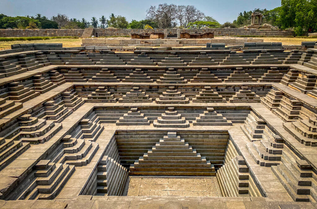 Stepped Tank located in the Royal Enclosure at Hampi - One the most incredible places to visit in Hampi