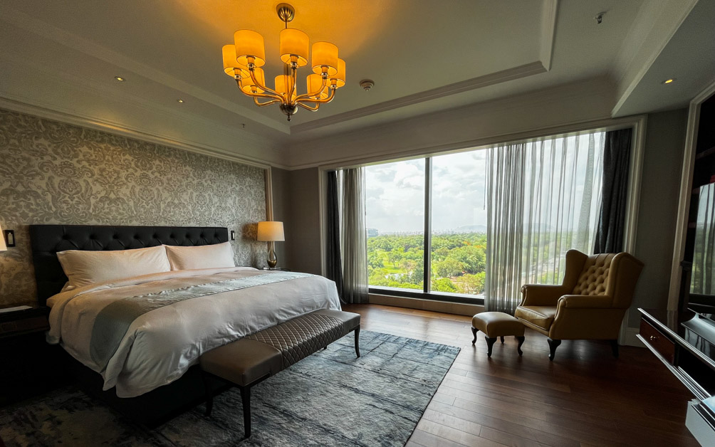 The comfy king beds with a view makes for a perfect staycation in Pune