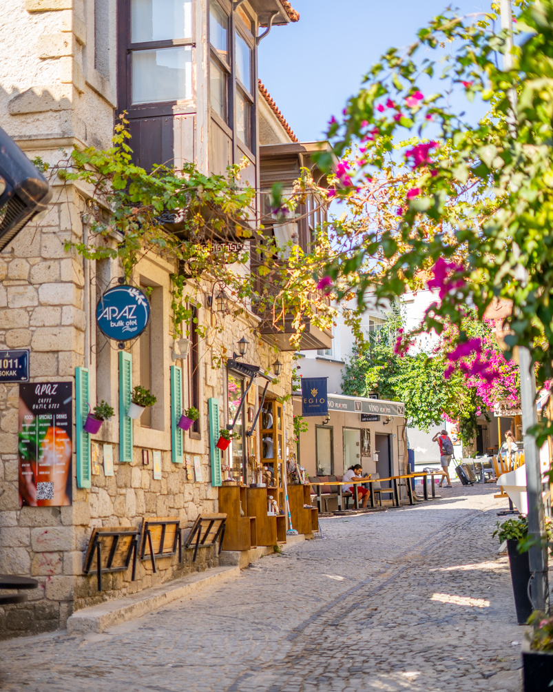 The beautiful streets of Alacati near Izmir Turkiye