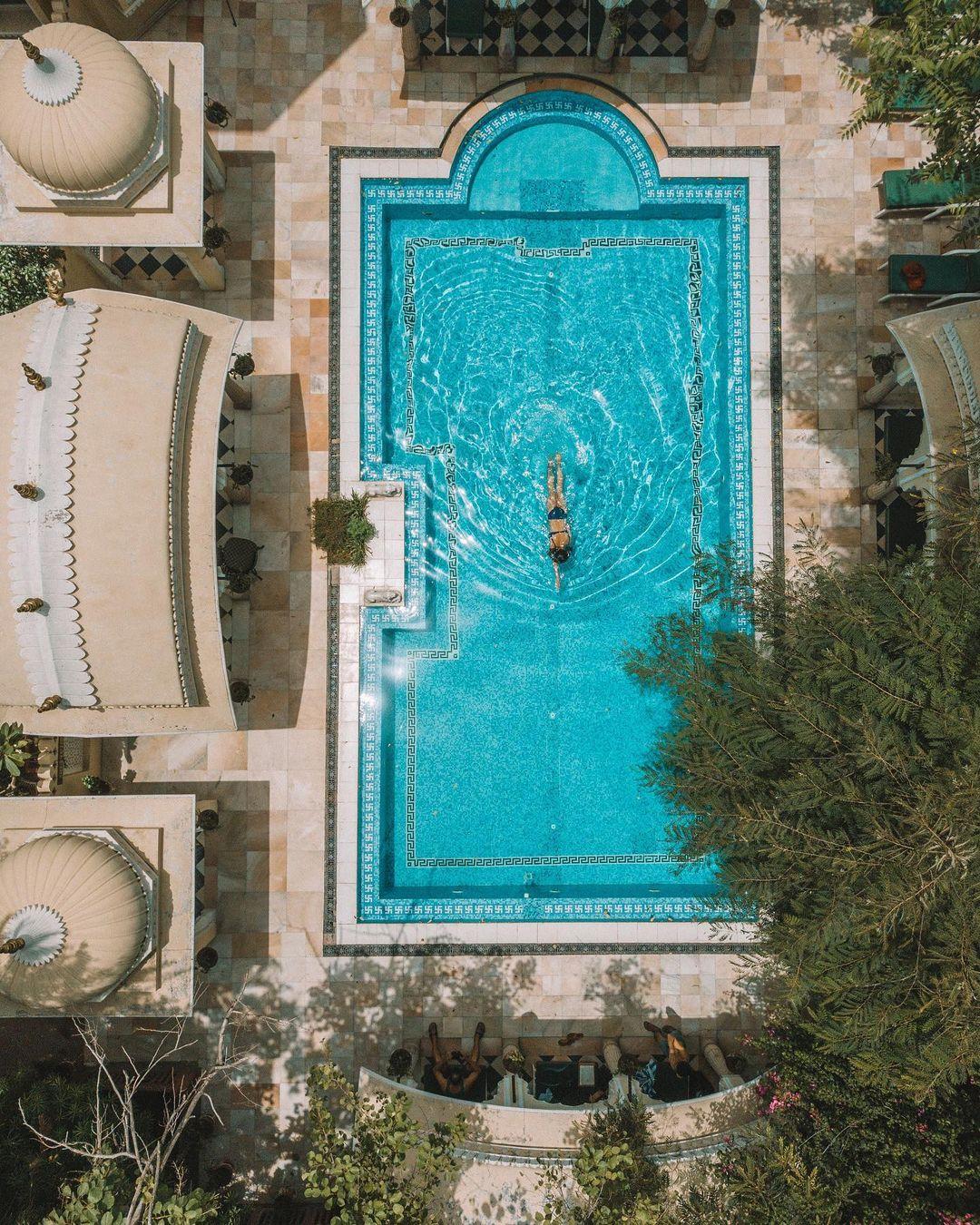 Alsisar Haveli Jaipur is the best mid-range staycation in Rajasthan - Such a beautiful pool and what royal architecture