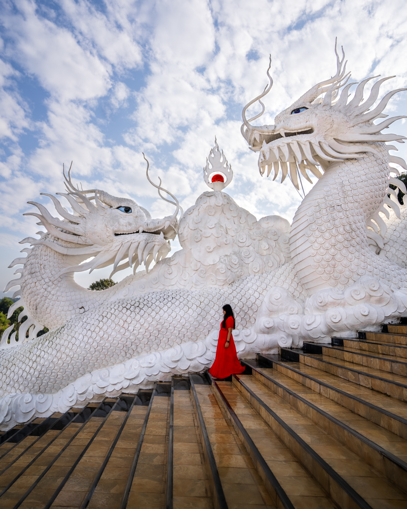 Dragons at Wat Huay Pla Kang in Chiang Rai - a must visit in Northern Thailand