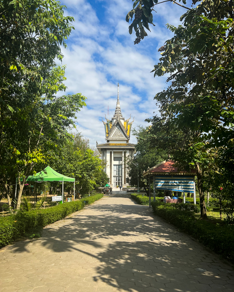 The memorial at Choeung Ek Genocidal Centre (Killing Fields) near Phnom Penh