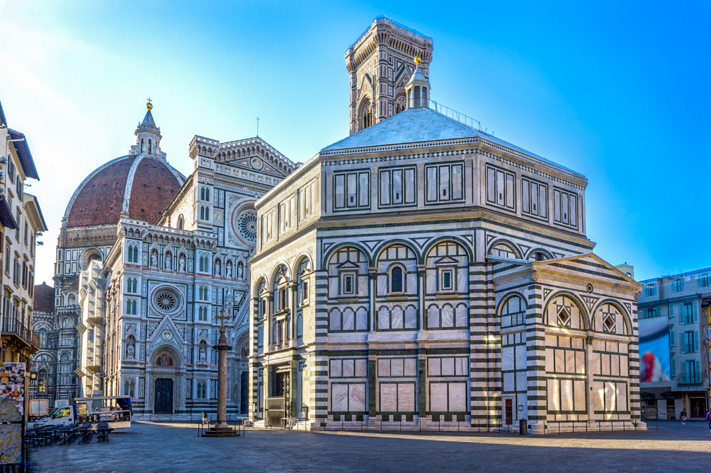 The Duomo and the Baptistery in Florence