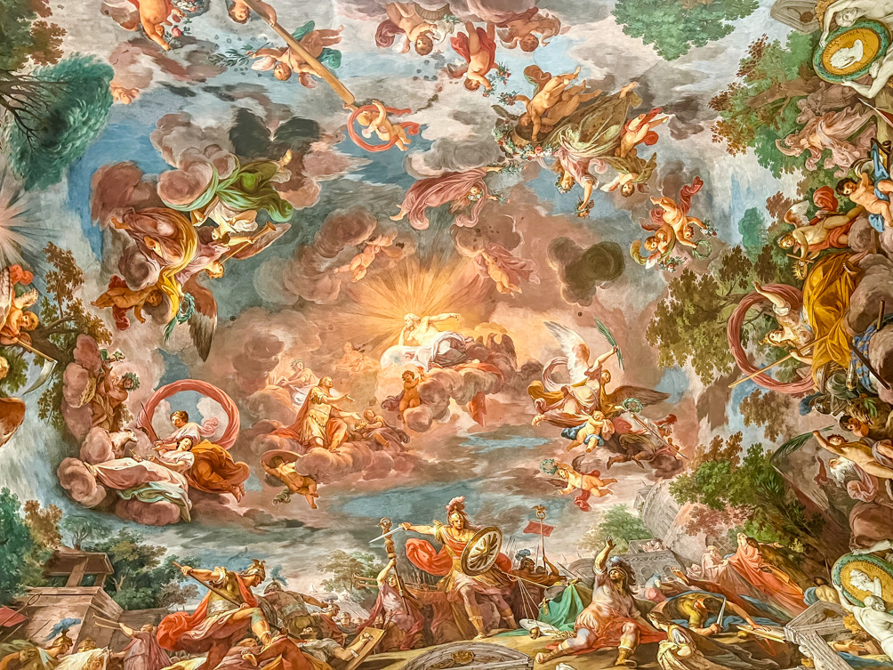 Ceiling Painting at Borghese Gallery in Rome 