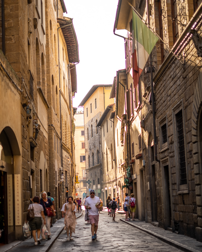 Streets of Florence in the summer