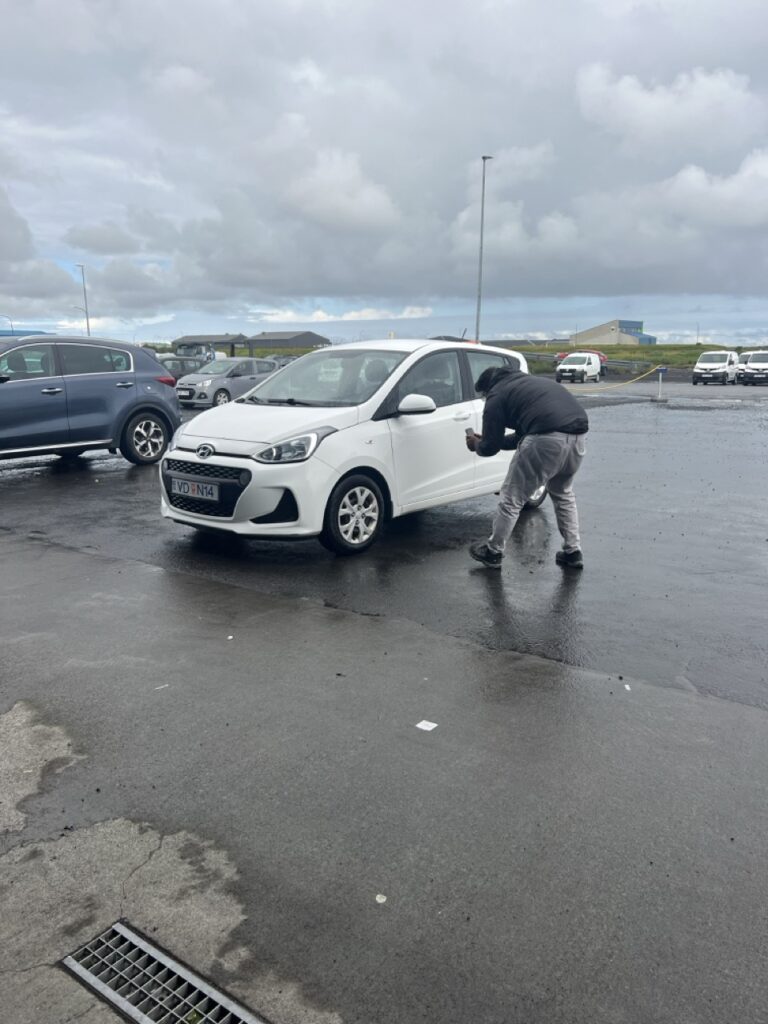Taking videos of the rental car is very important when renting a car in Iceland