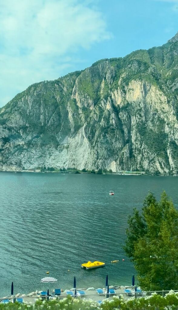 View on a day trip to Lake Como form Milan by train