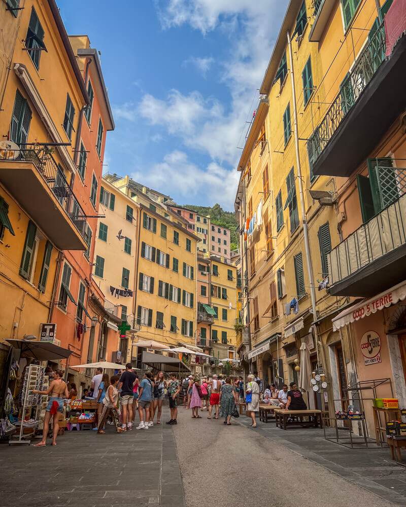 The warm-hued streets of Riomaggiore