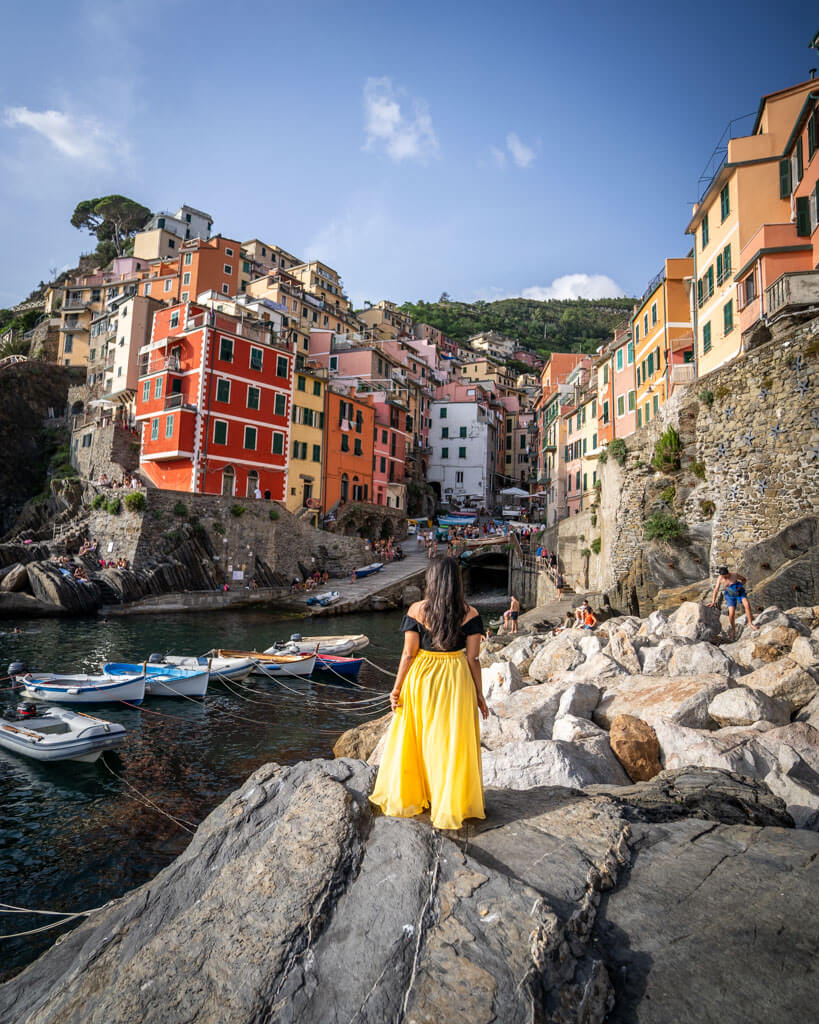 A mesmerising view of Riomaggiore from the harbour