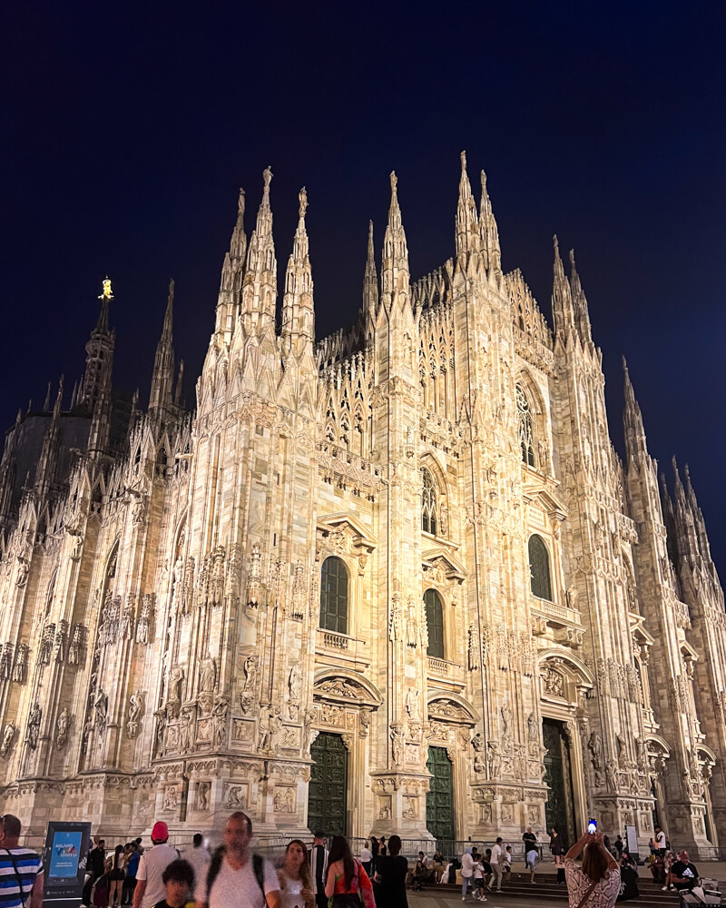 The Milan duomo by night