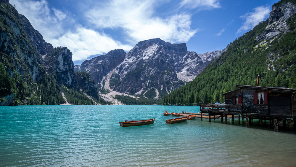 The stunning Lago di Braies after a downpour