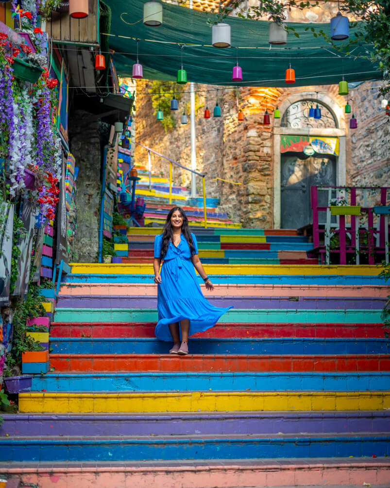 3-Day Istanbul Itinerary: A Complete Travel Guide 19 Raindow Stairs at İncir Ağacı Kahvesi in Balat Istanbul Turkiye