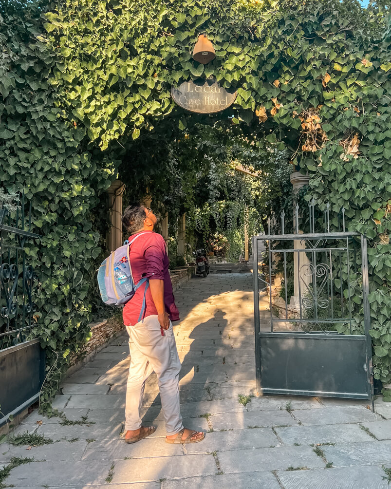 The beautiful entrance of Local Cave Hotel: one of the best cave hotels in Cappadocia