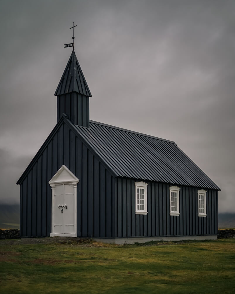 10-Day Iceland Itinerary: An Unforgettable Road Trip 61 The black Búðakirkja Church on Snaefelsness Peninsula