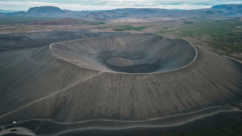 10-Day Iceland Itinerary: An Unforgettable Road Trip 52 Drone shot of the black Hverfjall Crater