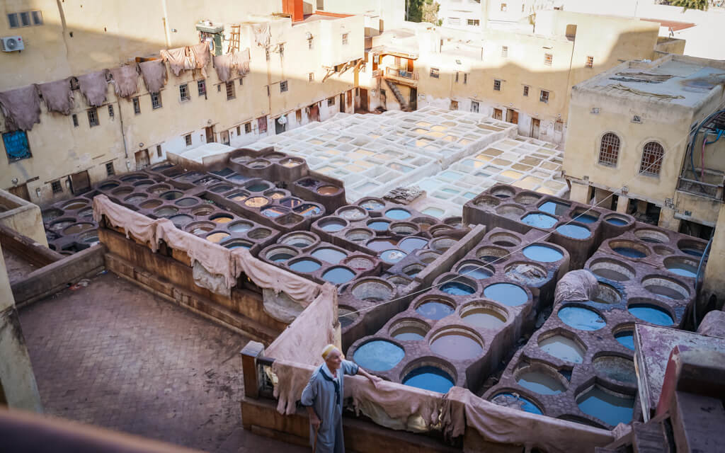 The age-old Chouara Tannery as seen from shop no.10