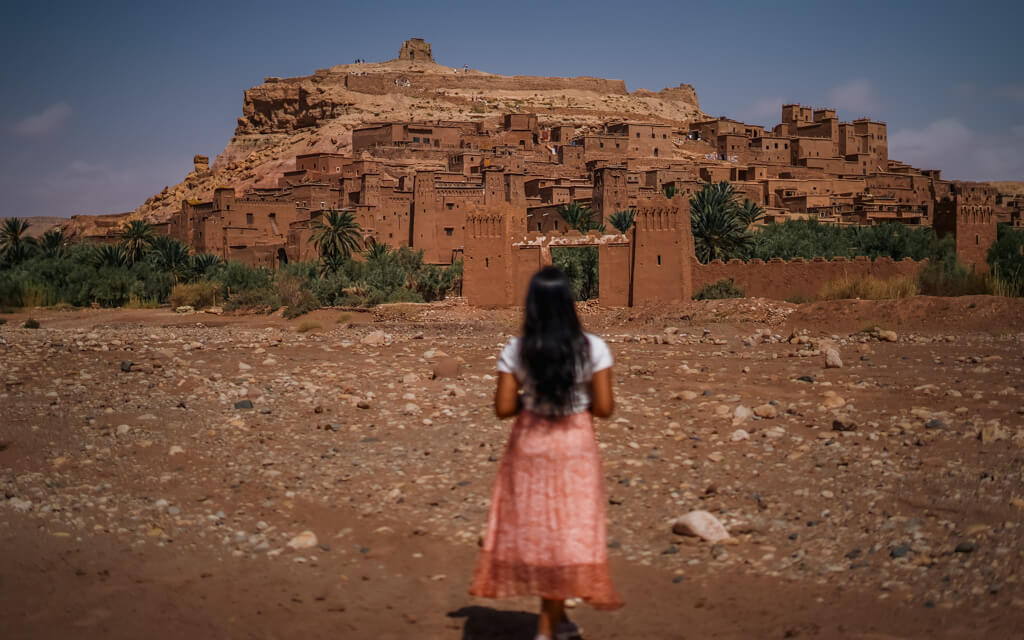 Me looking at Ait Ben Haddou's clay architecture