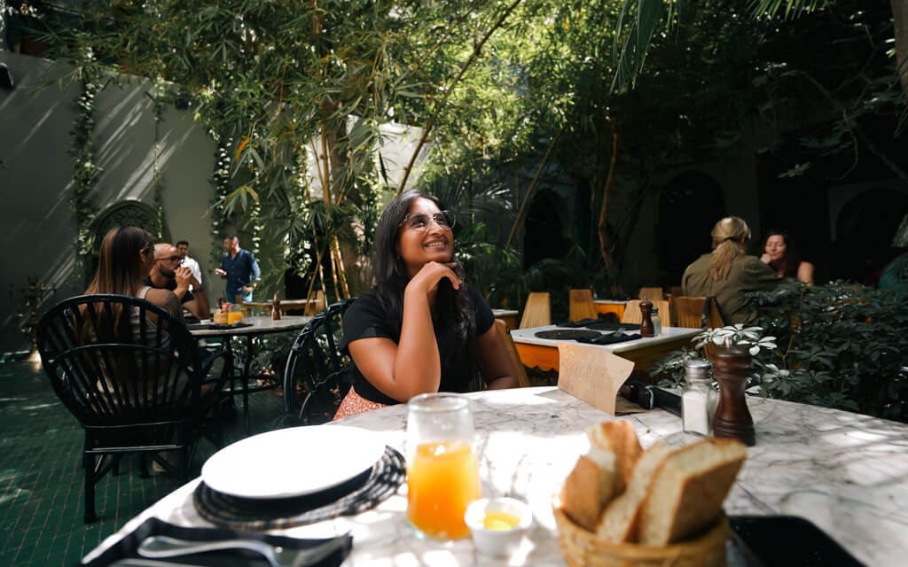 The beautiful Le Jardin Restaurant in Marrakesh