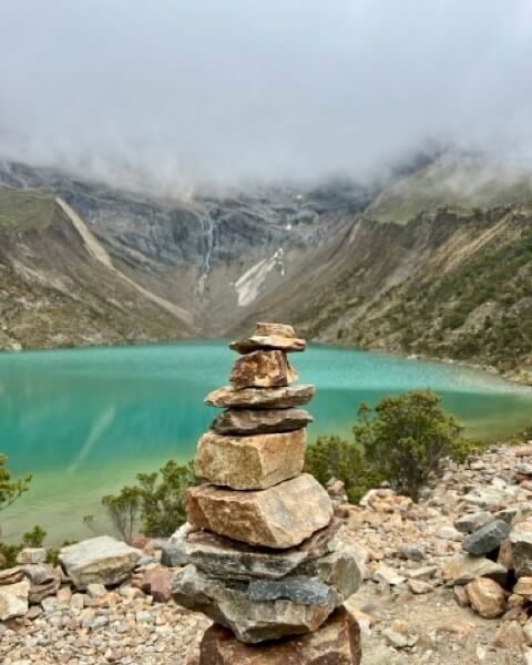 An offering to the Apus (mountain deities) in Peru 