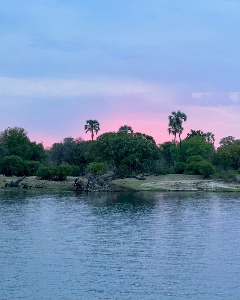 The Perfect 3 Days Victoria Falls Itinerary and Guide 14 Sunset colours during the Zambezi river dinner cruise