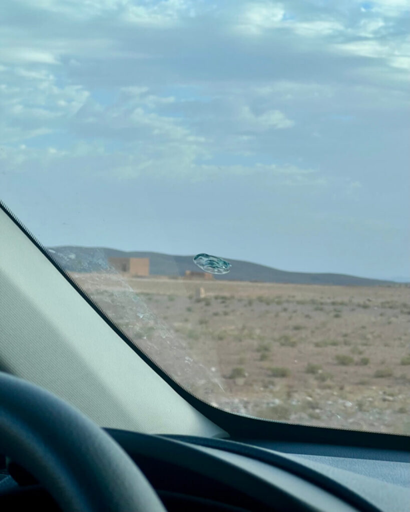 Driving in Morocco: Tips, Scams & What No One Tells You 11 Chipped windshield