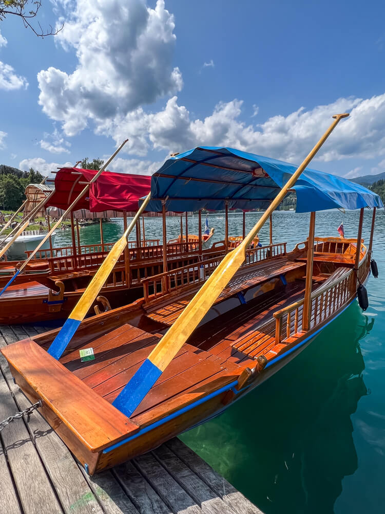 2-Day Lake Bled Itinerary: The Perfect Road Trip Guide 9 A classic Pletna Boat parked on the shore