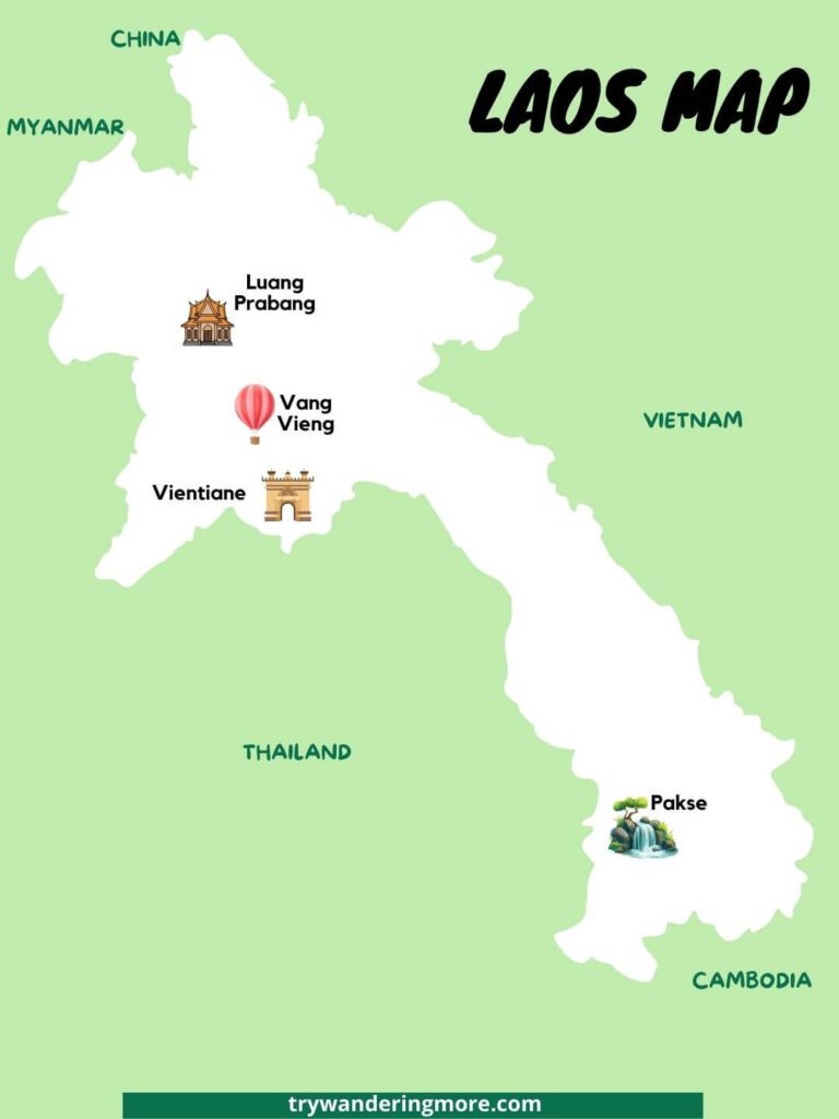 Is Pakse Worth Visiting? 7 Reasons to Go & 3 to Skip It 4 Map of Laos to showcase the cluster of northern cities and how far down Pakse really. Something that made me wonder is Pakse worth visiting