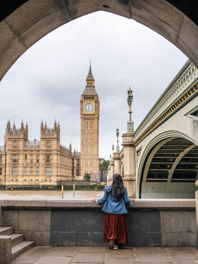4-Day London Itinerary: Best of London + Easy Walking Routes 7 Big Ben, the Palace of Westminster and Westminster Bridge as viewed from an archway in the South Bank. Can't miss this view on your first trip to London