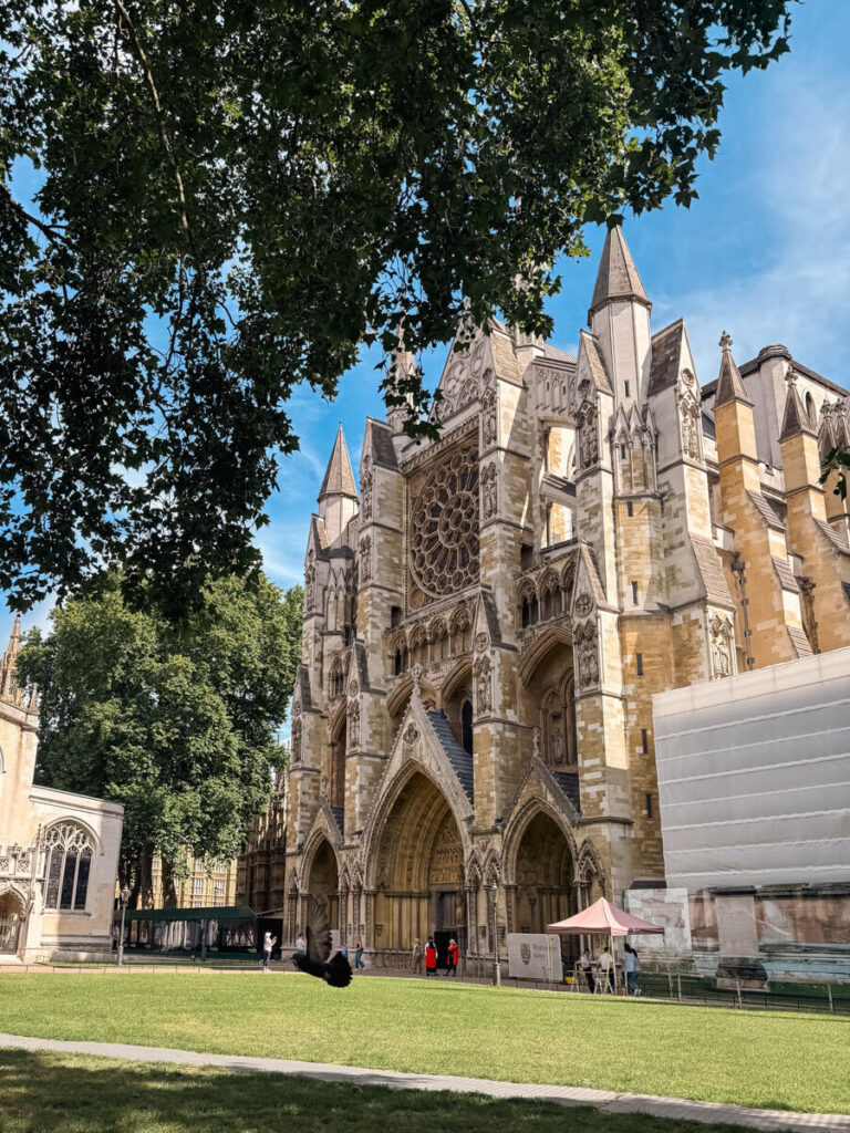 4-Day London Itinerary: Best of London + Easy Walking Routes 5 The exterior of Westminster Abbey in London- one place you can't miss going inside on your 4-day London itinerary