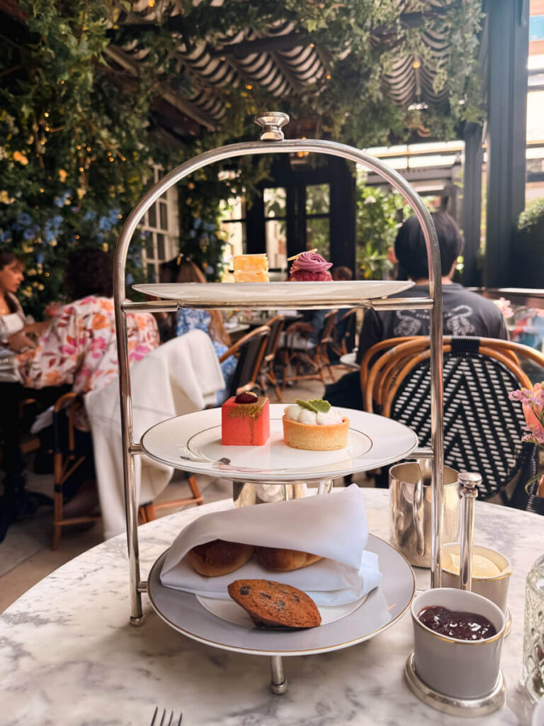 7 Best Paid Attractions in London Actually Worth Paying For 17 Pastries displayed on an afternoon tea tierd serving tray