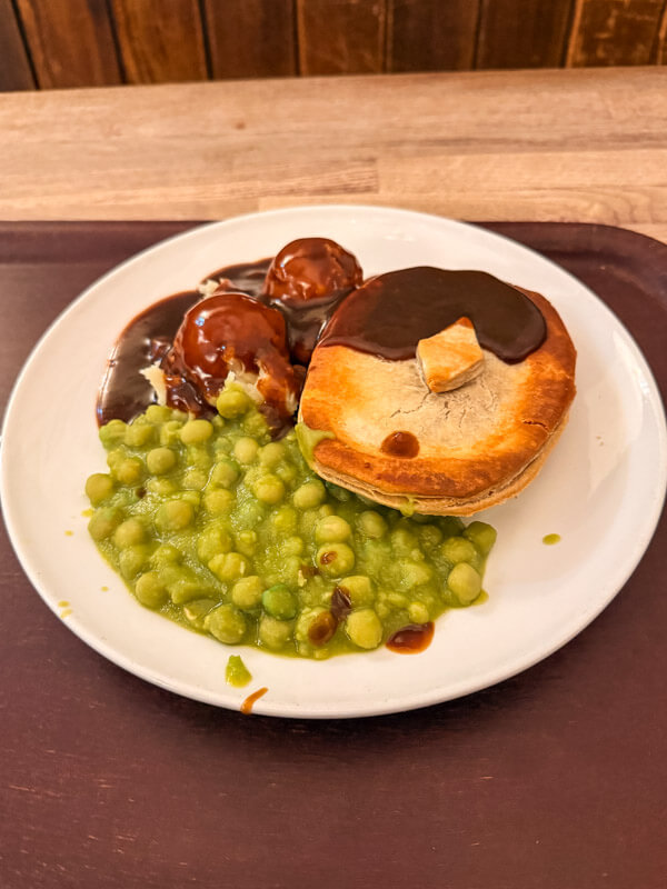 How to Save Money in London Without Compromising Your Trip 9 Filling £8 pie and mash with mushy peas from Goddards in Greenwich